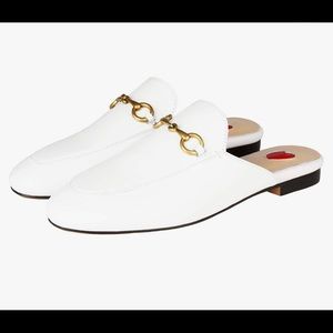 Mules- White leather slip ons